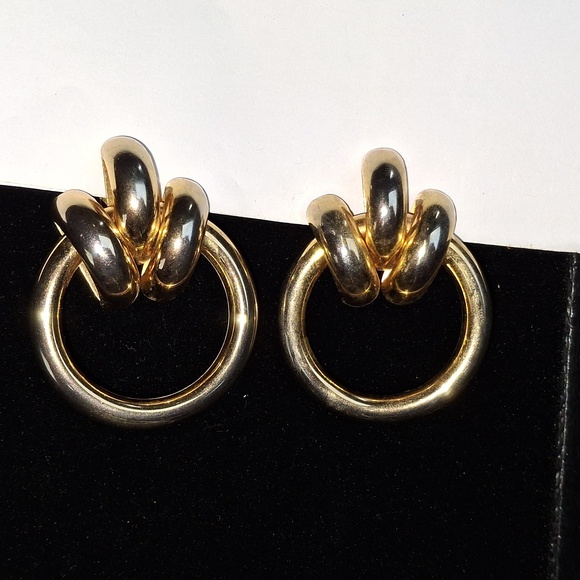 Vintage Elegant Gold Knot Earrings